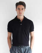 Cotton Knitted Polo - Black - Role
