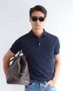 Cotton Knitted Polo - Navy - Role