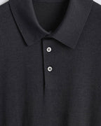 Role Knitted Polo - Charcoal - Role