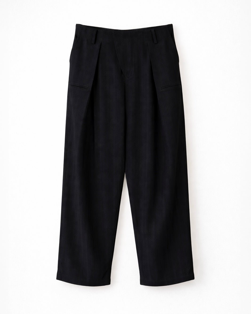 Wool Blend Pleated Trousers - Aiush Refugee